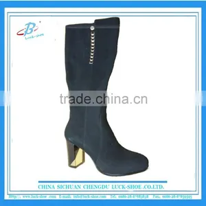High Quality Long Boots Hot Sale Long Boots Women Low Heel Long Boots thumbnail-1