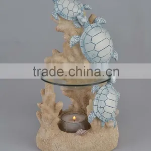 Tart Warmer Polyresin Wood Cut Dolphin Oil Burner thumbnail-5