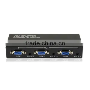 On Promotion 4 Port Vga Splitter With Audio Output and Power Adapter thumbnail-4