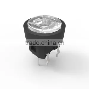 TSL06121-1020 Black Sheath and Transparent Cap Illuminated Led Tact Switch thumbnail-1