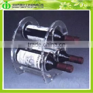 DDW-S005 ISO9001 Chinese Factory Sells SGS Non-toxic Test Wholesale Round Clear Acrylic Wine Bottle Holder thumbnail-1