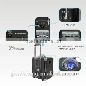 HOXEN 40W 8inch Portable Trolley Party Speakers With Disco Ball Light Show thumbnail-4