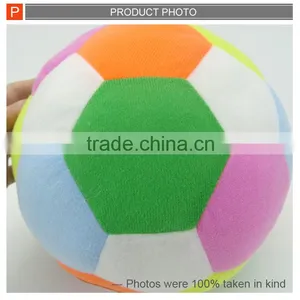 6 Inch Stuffed Fabric Color Ball With Bell for Baby thumbnail-3