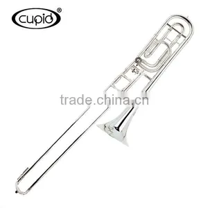 CUPID Professional Silver Plated Yellow Brass Marching Tenor Trombone thumbnail-1