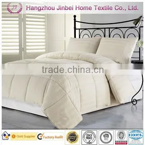 Ivory With 3cm Stripe Microfiber Quilt,Duck Down Filling Duvet Goose Feather Filling,Quilt Bedspread Set thumbnail-1