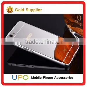 [UPO] Luxury Edge Gold Plated Metal Aluminum+Acrylic Mirror Back Case Cover For Vivo X7 Protective Hybrid Case thumbnail-4