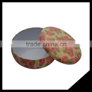 Round Pretty Tinplate Customized Printing Candle Tin Box For Home thumbnail-2
