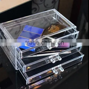 Acrylic Cosmetic Organizer With 3 Drawers thumbnail-1