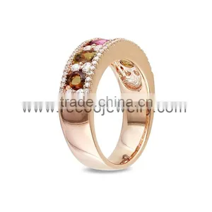 925 Silver China Ring, Charming 925 Silver Ring With Colorful Stones thumbnail-3