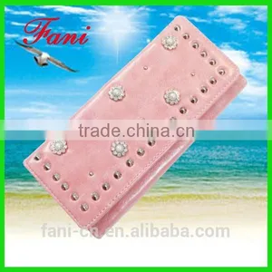 Cute Leather Clutch Purse With Elegant Diamond on the Purse for Girls or Ladies thumbnail-1