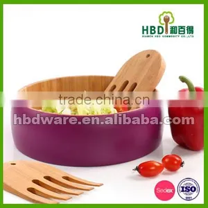 High Quality Salad Bowl,bamboo Salad Bowl With Server Wholesale thumbnail-1