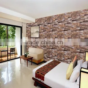 Brick Design Vinyl 3D Wallpaper for Home Decoration /Embossed Decorative 3d Wallpaper thumbnail-1