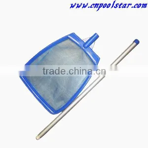 Aluminum Reinforced Pool Leaf Skimmer Net Card Skimmer With 24"/60CM Aluminum Pole thumbnail-1