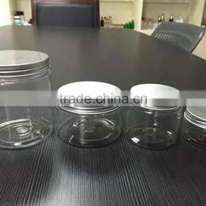 China 250g 300g 400g Pet Jars With Aluminum Lid Clear Pet Jar thumbnail-2