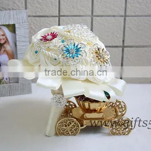 Graceful Wedding Brooch Bouquet Beaded Bouquet Bridal Bouquet thumbnail-4