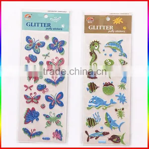 Butterfly and Fish Colourful Glitter Powder Stickers thumbnail-1
