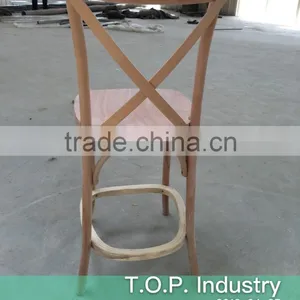 Wood Crossback Barstool thumbnail-2