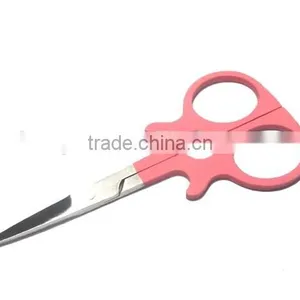 Pink Rubber Blasting Eyebrow Cosmetic Scissors thumbnail-2