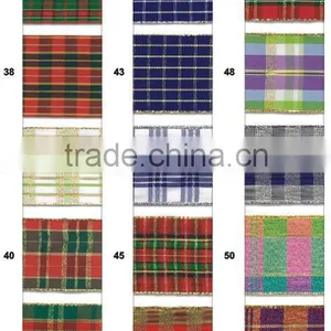New Gingham Grosgrain Ribbons ,mixed Colors, 5/8" to 1-1/2" Wide Double Side Gingham,50 Yard / Roll. thumbnail-5