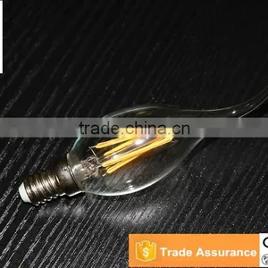 E12/E14 B35 4W CRI85 LED Filament Flameless Moving Wick Candle Bulb CE/RoSH/TUV/FCC/UL 728 thumbnail-1