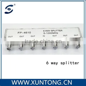 5-1000MHz All Ports Power Pass 6 Way CATV Splitter thumbnail-1
