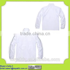 Custom Polyester White Winter Windbreaker Jacket thumbnail-1