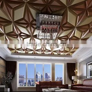 2015 China Home Decor Wholesale Faux Leather Polyurethane Price 3d Ceiling Panel thumbnail-1