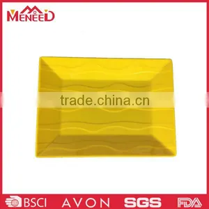 Classic Design China Factory Directly Price Yellow Oblong Plastic Dinner Plates thumbnail-1
