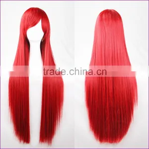 Hot Sale 100cm Long Straight White/pink/red Ladies Synthetic Hair Wig,heat Fibre Anime Cosplay Wig Peruca thumbnail-2