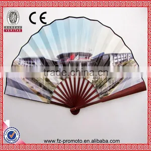 Fashion Custom Promotional Folding Bamboo Hand Fan for Event and Holiday thumbnail-2