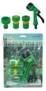 HL134 - 4pcs Hose Nozzle Set (7-way Hose Nozzle + 2 x 3/4" Hose Connector + 3/4" Connector) thumbnail-1