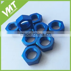 Hydraulic AN Blue Aluminum Bulkhead Nuts thumbnail-2