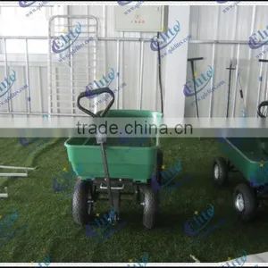 New 600 Lbs Steel Poly Rolling Garden Yard Utility Dump Tool Cart , Garden Dump Wagon thumbnail-3