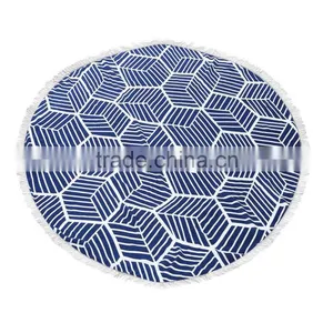 Diameter 57.09inches Printed Beach Towel Round Pad Mat Microfiber Fabric Breathable Mat For Beach Camping Outdoor Activities thumbnail-1
