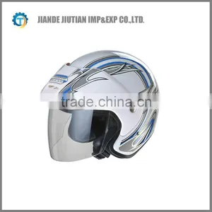 DOT Open Face Helmet With Colorful Design WHITE COLOR thumbnail-1