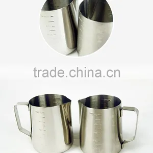 Stainless Steel Milk Cup Milk Frothing Pitcher 12oz Stainless Steel Milk Pot thumbnail-6