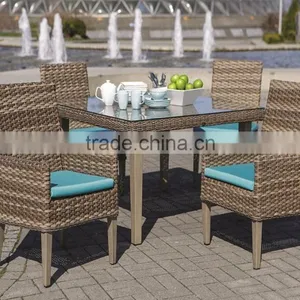 2017 Trade Assurance Most Popular New Arrival Outdoor pe Rattan Restaurant Used Dining Table Set Furniture thumbnail-1