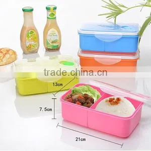 Wholesale Stock Rectangle Double-deck Seal Lunch Box thumbnail-3