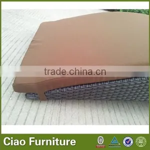 Modern Design Outdoor Furniture Synthetic Rattan Chaise Lounge With Wheel thumbnail-4