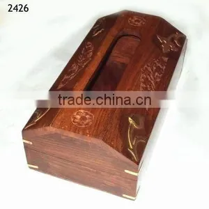 Wooden Tissue Box, Tissue Paper Holder, Paper Holder thumbnail-1