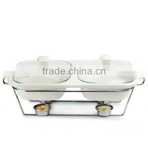 Ceramic Cookware Sets Pan With Cover and Metal Stand Wholesale thumbnail-1