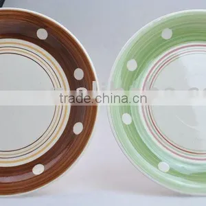10.5" Stoneware Handpainted Dinner Plate thumbnail-1
