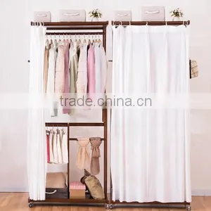 Cabinet Type Wooden Coat Hanger Wooden Clothes Rack for Bedroom thumbnail-6