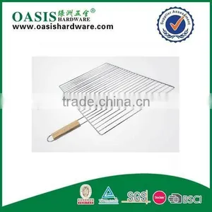 BBQ Grid Non-stick Coating& Wooden Handle Bbq Tool thumbnail-1