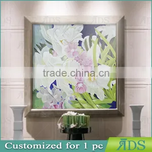 Beautiful Flower Designs Fabric Painting for Wall Art Decor thumbnail-1