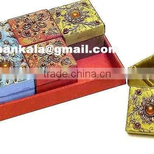 Jewellery Decorative Zari Embroidery Box thumbnail-1