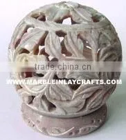 Soapstone Handmade Candle Holder, Handcrafted Stone Candle Holder thumbnail-1