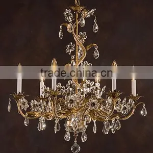 Italian Crystal Chandelier Luxury Wrought Iron Chandelier for Kids Room Decoration - BF07-80118 thumbnail-1