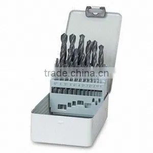 DIN338 Bright Finish 25 Pcs Drill Bit Set in Metal Tool Box thumbnail-1