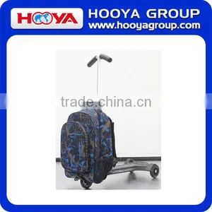 Colorful Pattern Printing Fabric Folding Luggage Travel Luggage With Scotter thumbnail-1